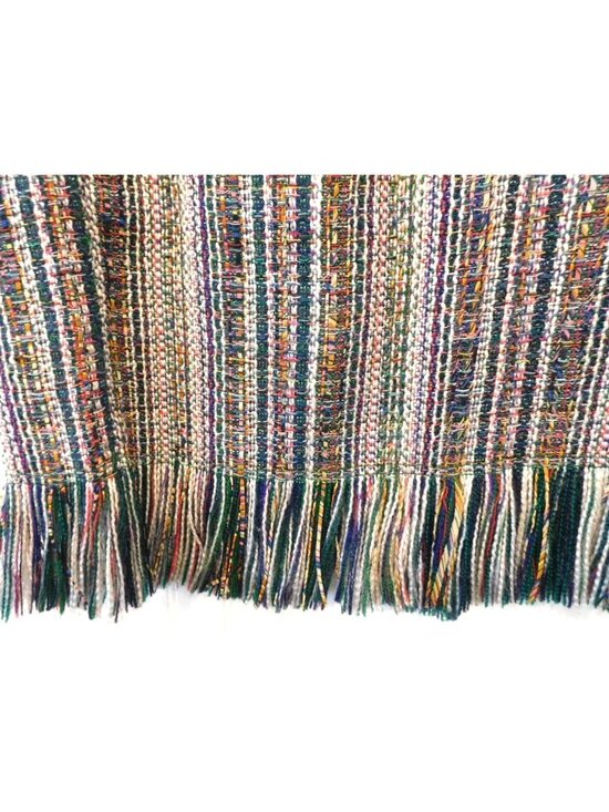Maeve Anthropologie Skirt Sz 6 Multicolor Tweed Fringe Hem Boho Textured Pencil - Picture 2 of 5
